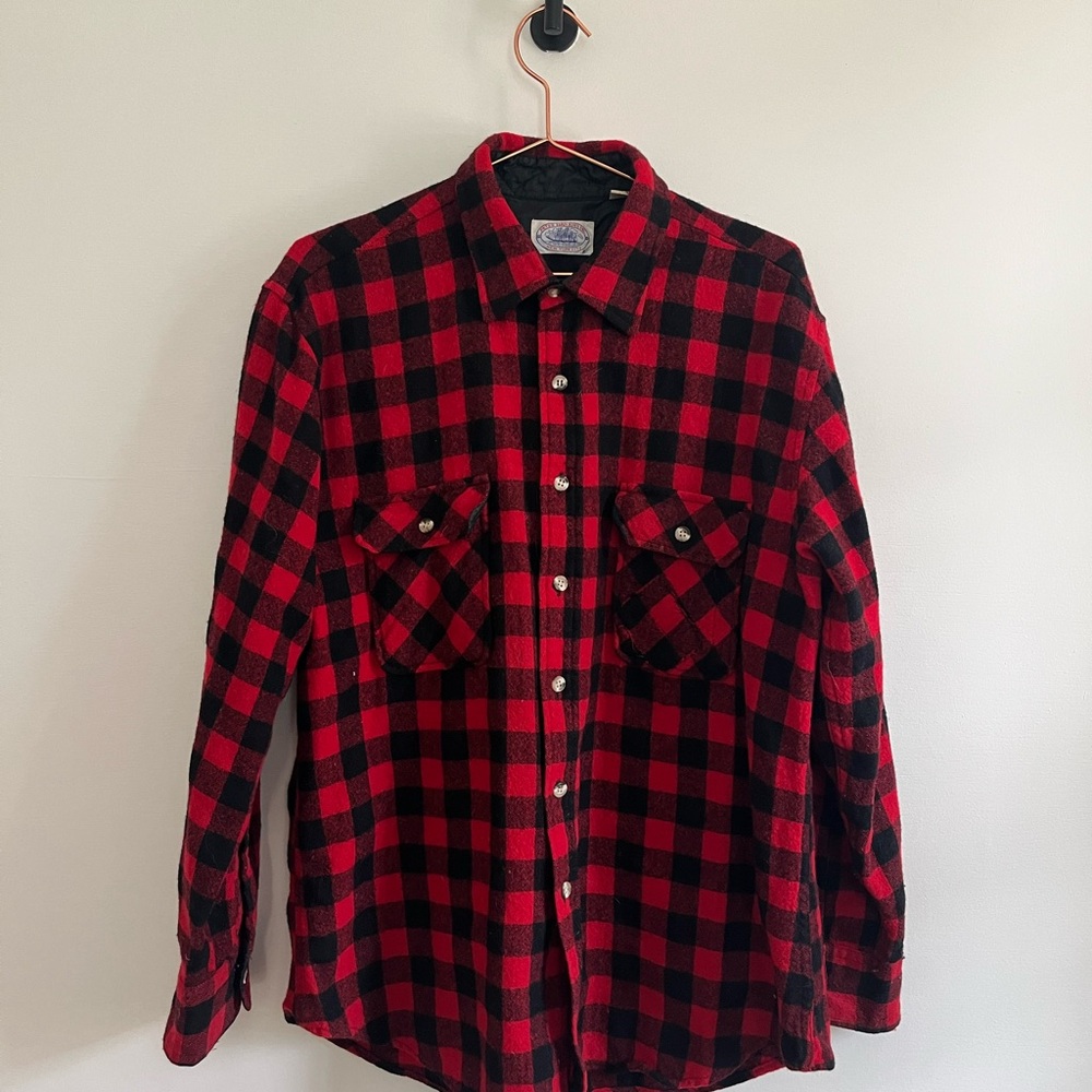 Woolrich vintage wool Red and Black Checkered Shirt